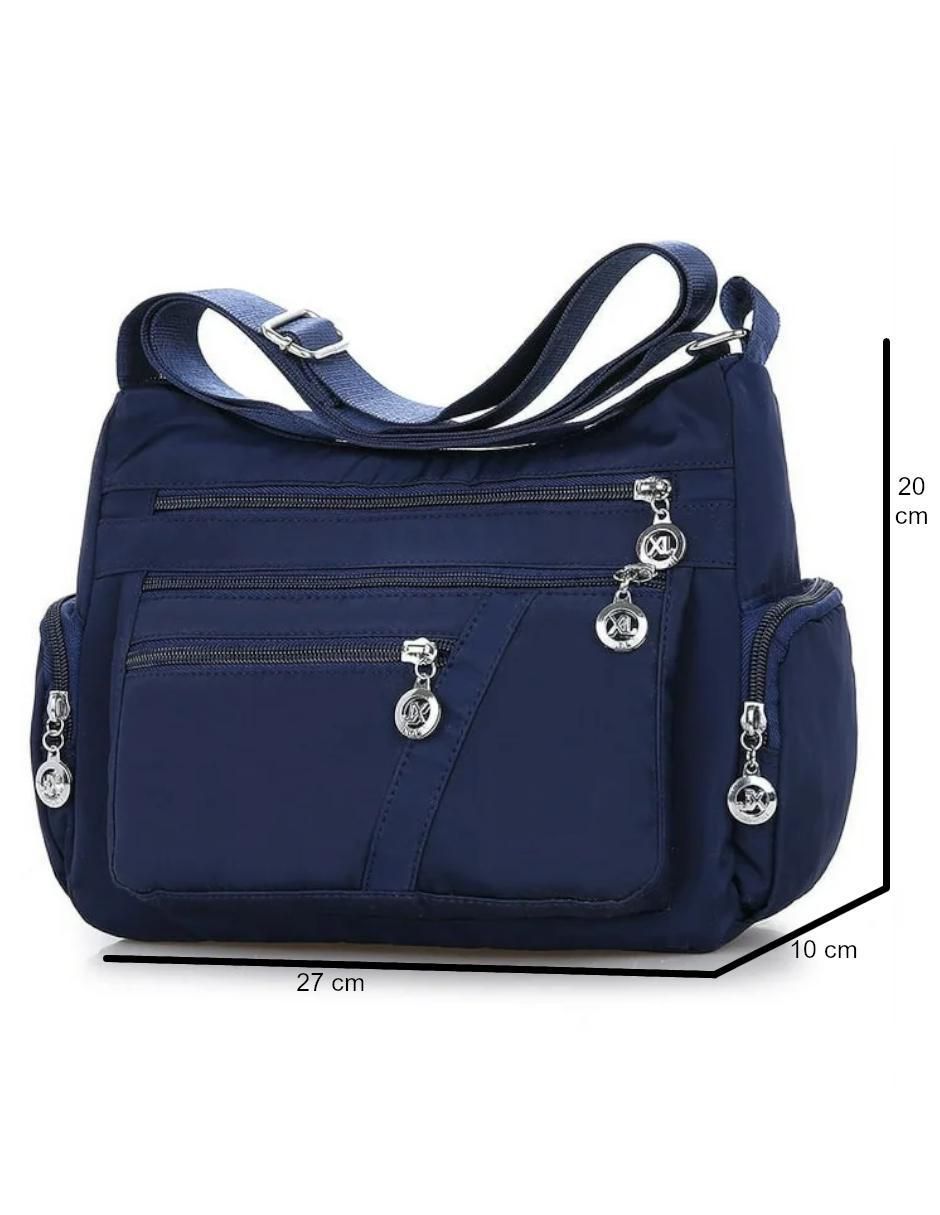 Bolsa Crossbody Mujer Azul Nylon 1 Pieza - Image 3