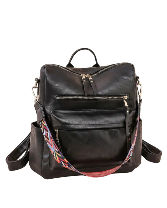 Mochila de Cuero para Mujer con Bolsa Antirrobo - Image 1