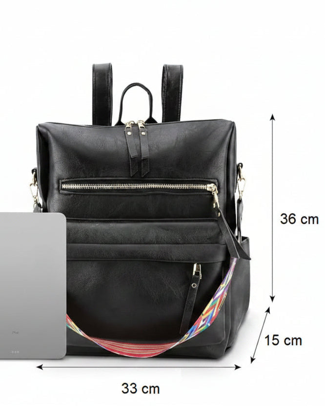Mochila de Cuero para Mujer con Bolsa Antirrobo - Image 5