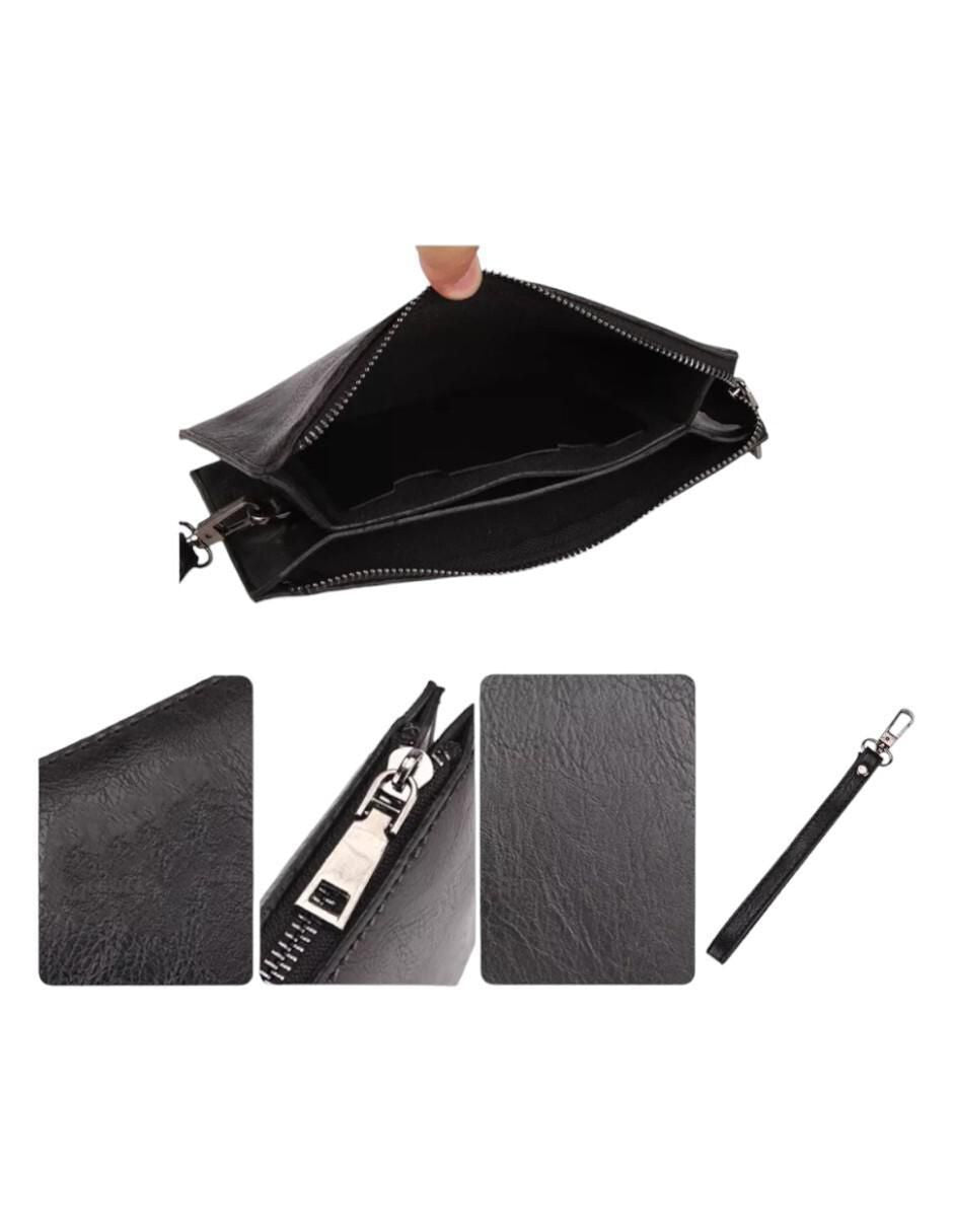 Bolsa Bandolera Cuero Hombre Set 3 Piezas - Image 3