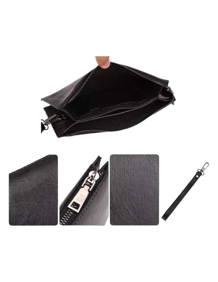 Bolsa Bandolera Cuero Hombre Set 3 Piezas - Image 3