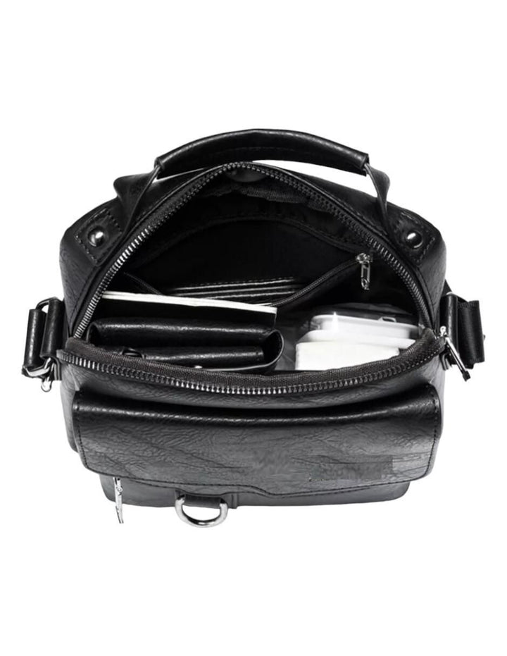 Bolsa Bandolera Cuero Hombre Set 3 Piezas - Image 4