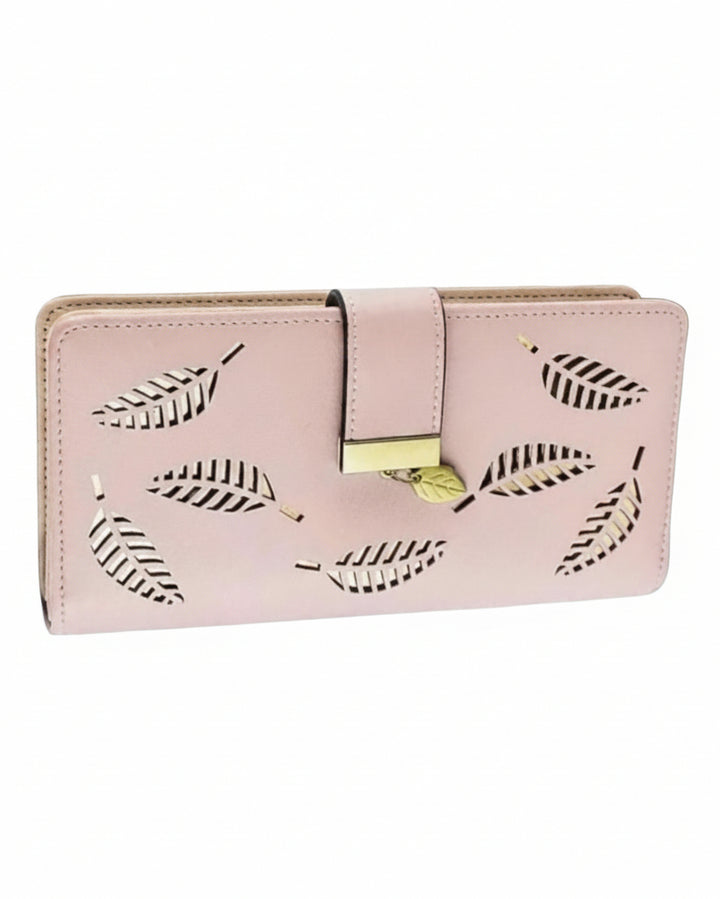 Monedero de Cuero Sintético Rosa para Mujer - Image 1
