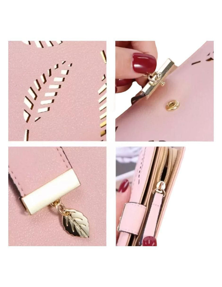 Monedero de Cuero Sintético Rosa para Mujer - Image 3
