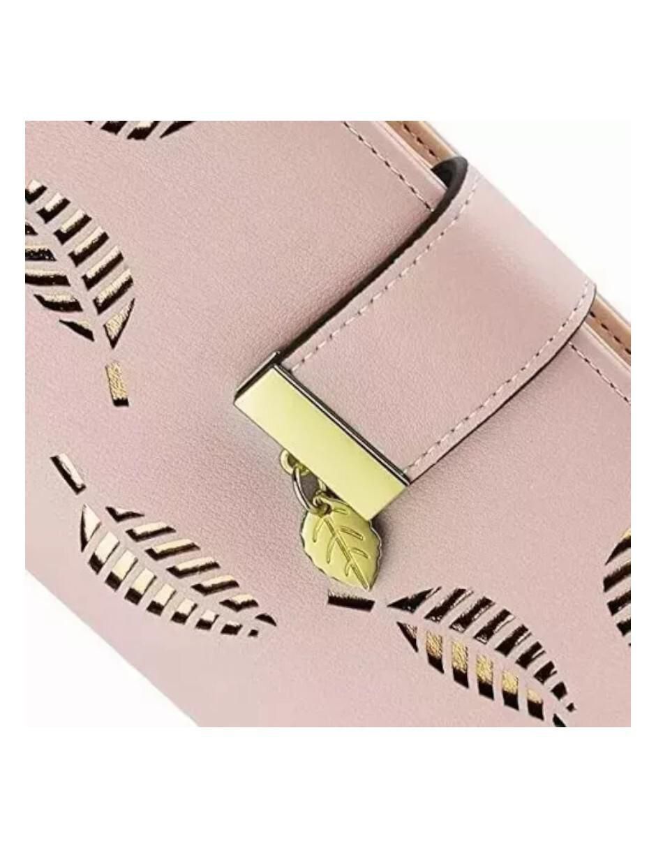 Monedero de Cuero Sintético Rosa para Mujer - Image 4