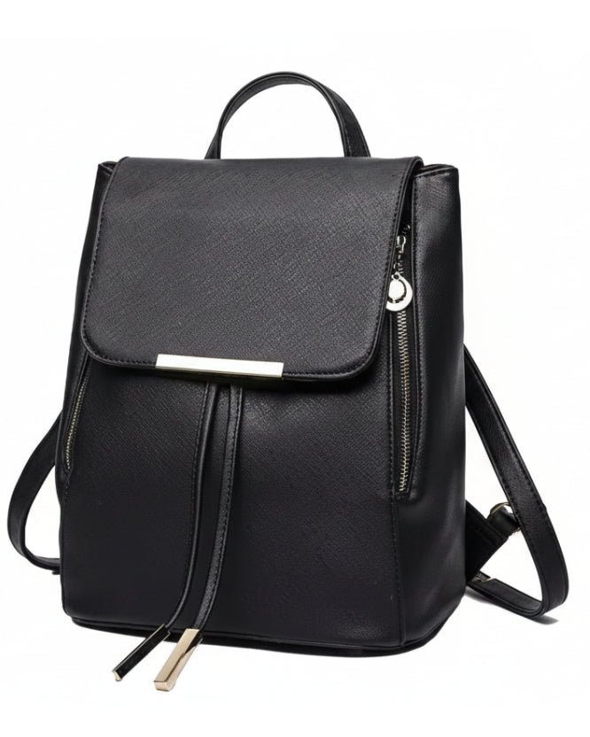 Bolsa Backpack LP Minimalista Urbana Mujer Negra - Image 1