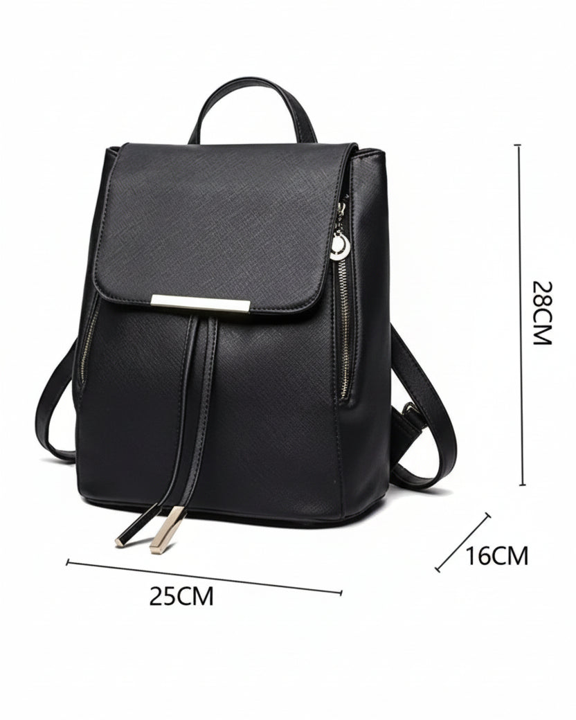 Bolsa Backpack LP Minimalista Urbana Mujer Negra - Image 5