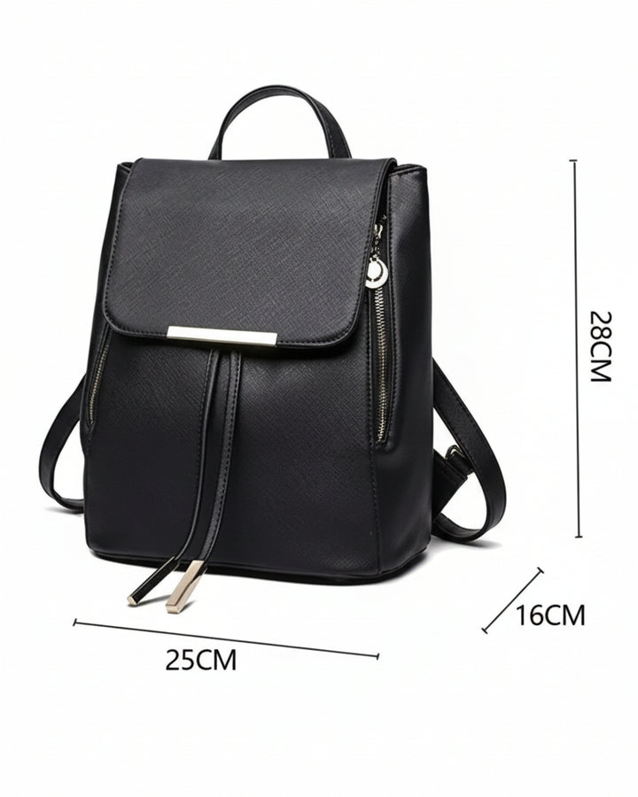 Bolsa Backpack LP Minimalista Urbana Mujer Negra - Image 5