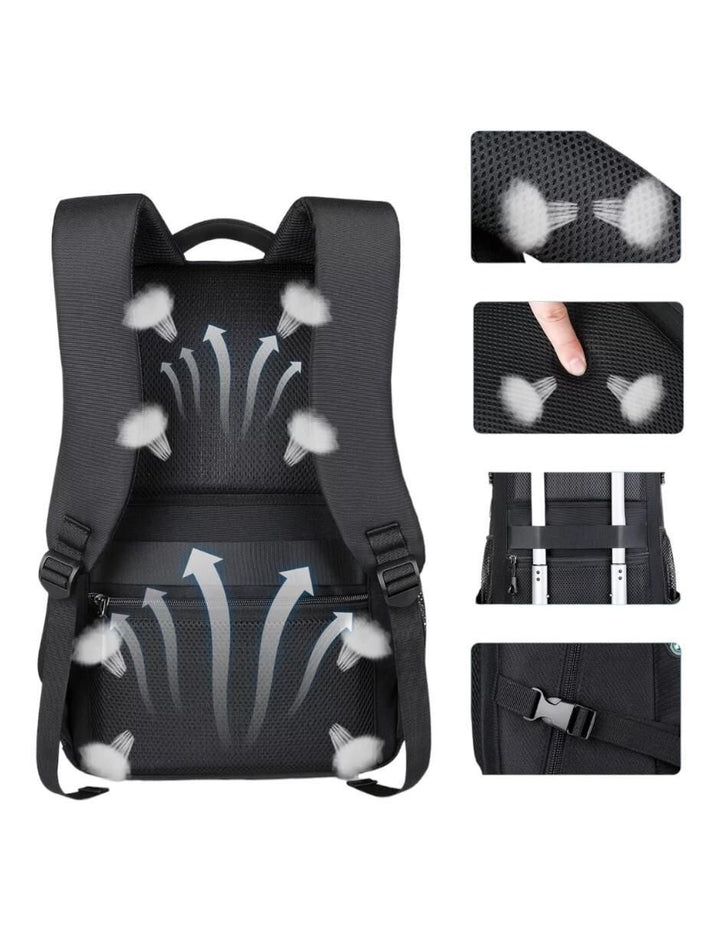 Mochila Escolar Impermeable Negro Laptop 15.6" - Image 4