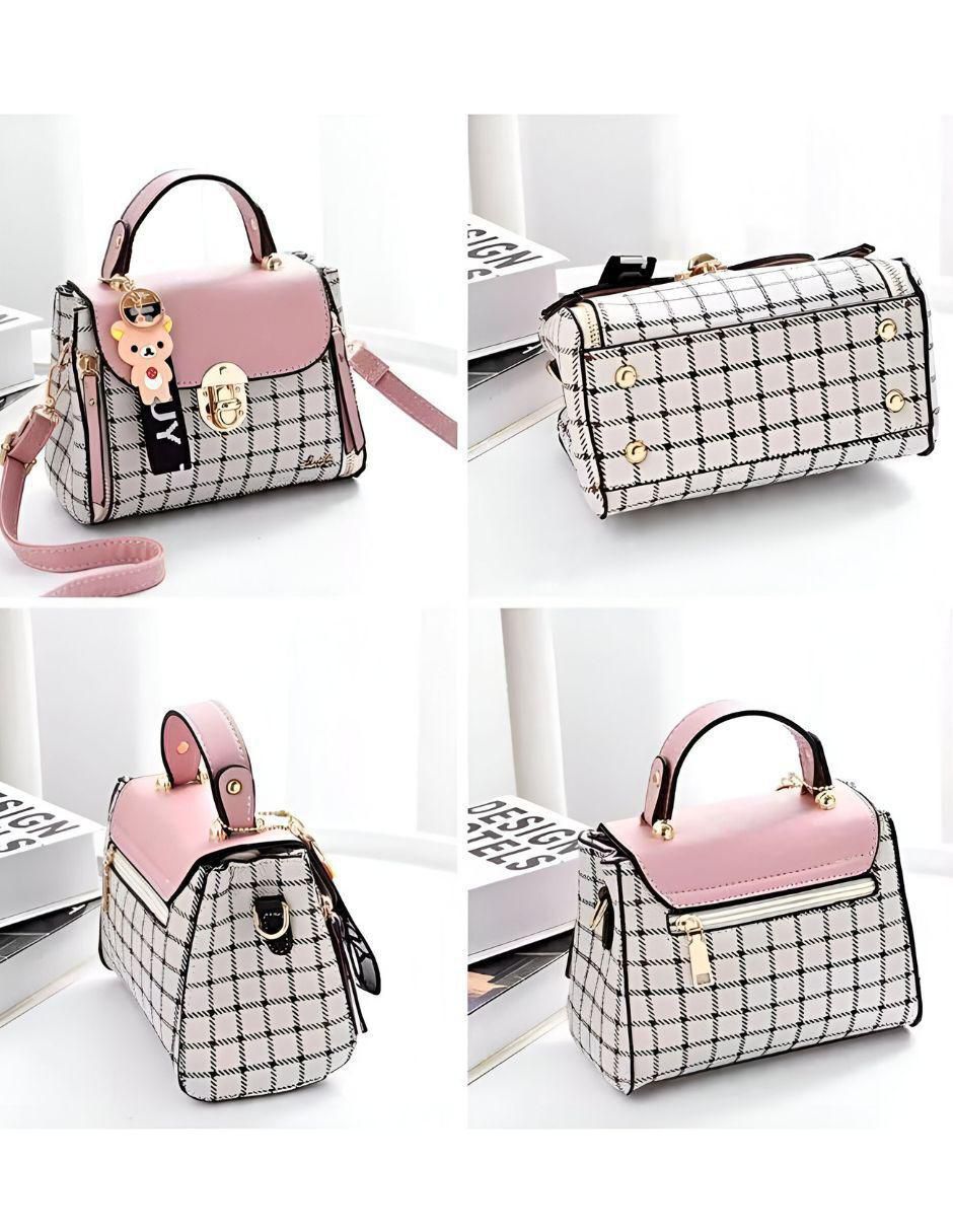 Bolsa Crossbody de Cuero Rosa para Mujer - Image 3