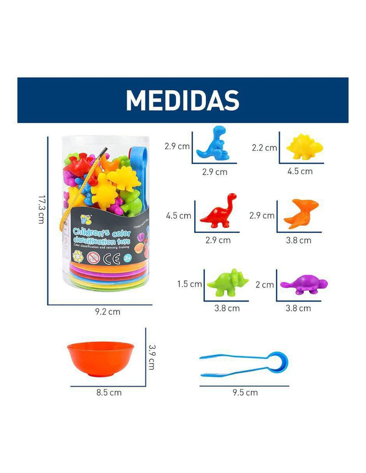 Clasificador Dinosaurio 49 Piezas 6 Colores - Image 5