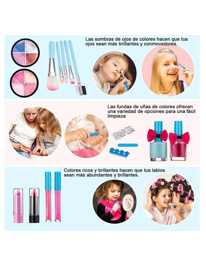Kit de Maquillaje Princess Lavable 22 Piezas - Image 4