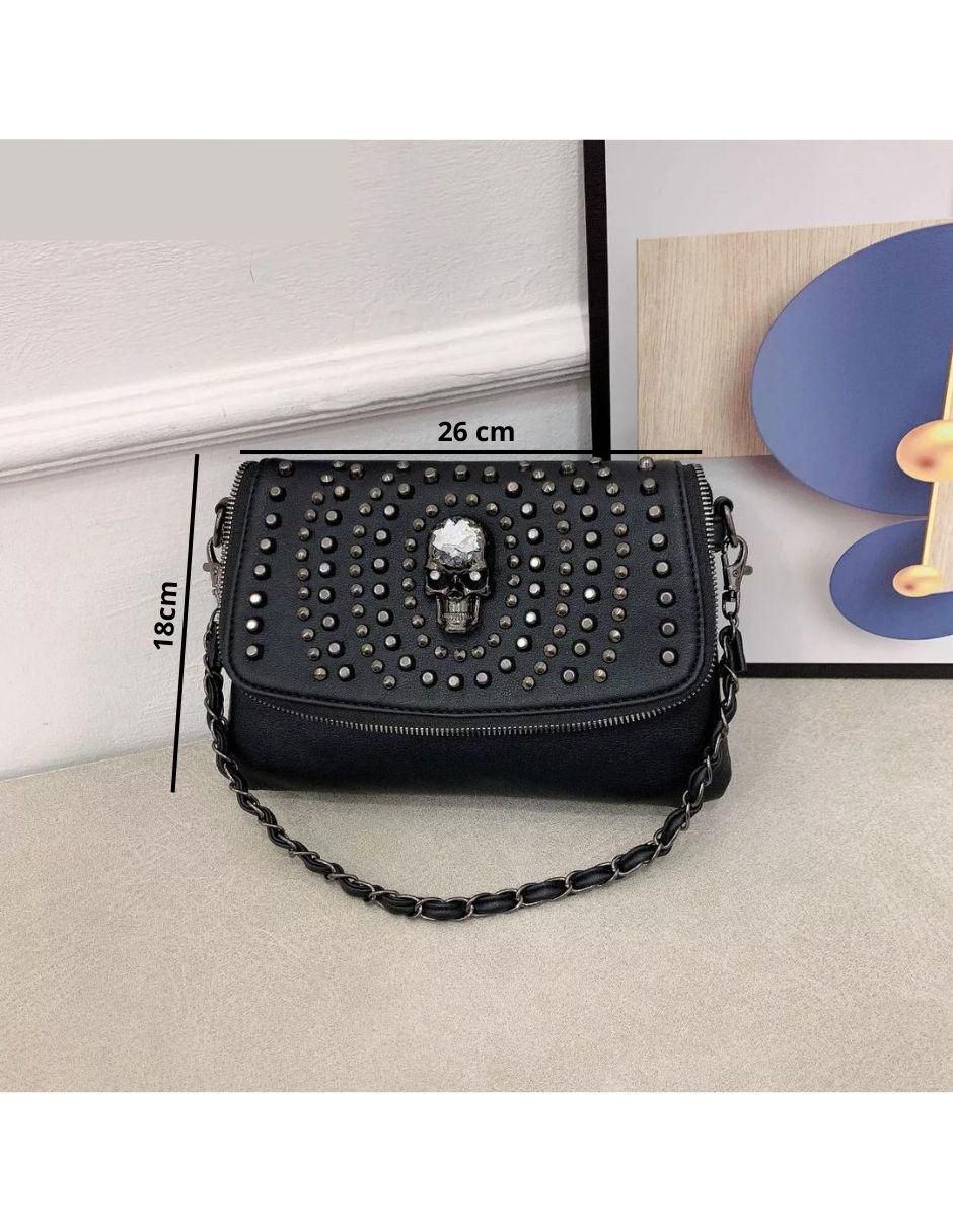 Bolsa Crossbody Skullgirl de Cuero Mujer - Image 7
