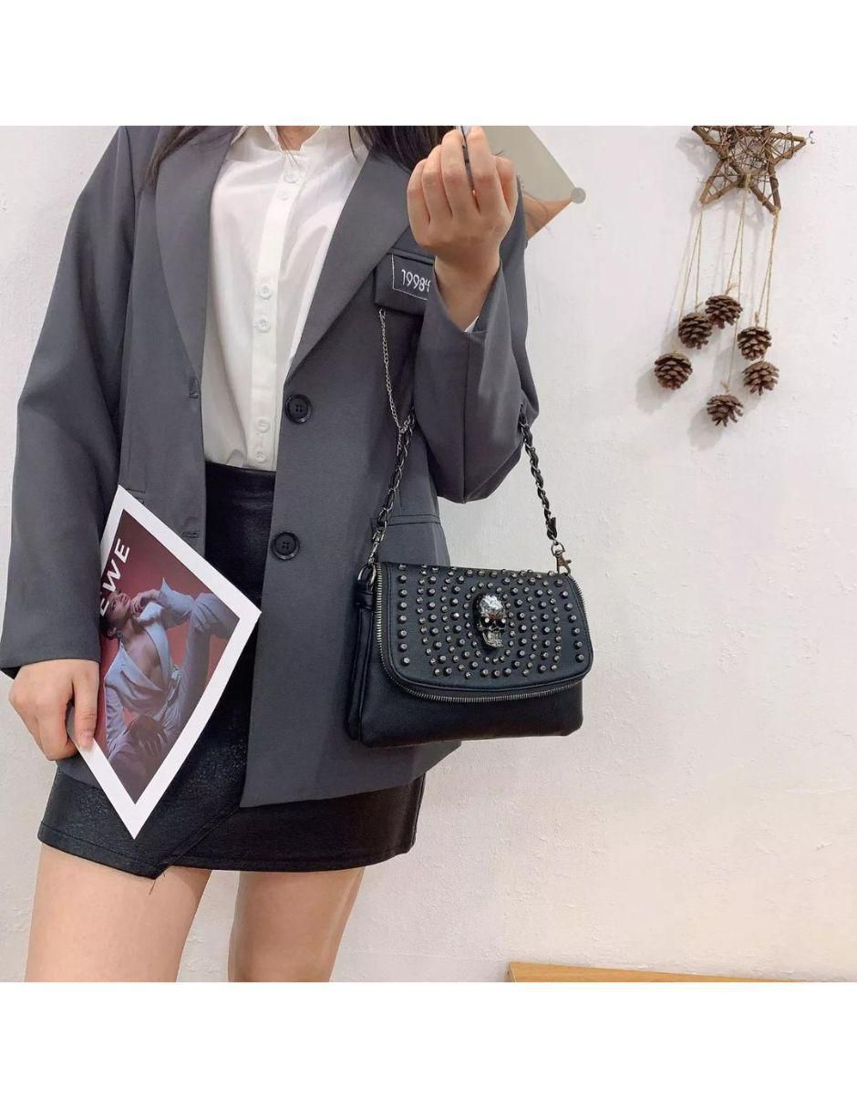 Bolsa Crossbody Skullgirl de Cuero Mujer - Image 4