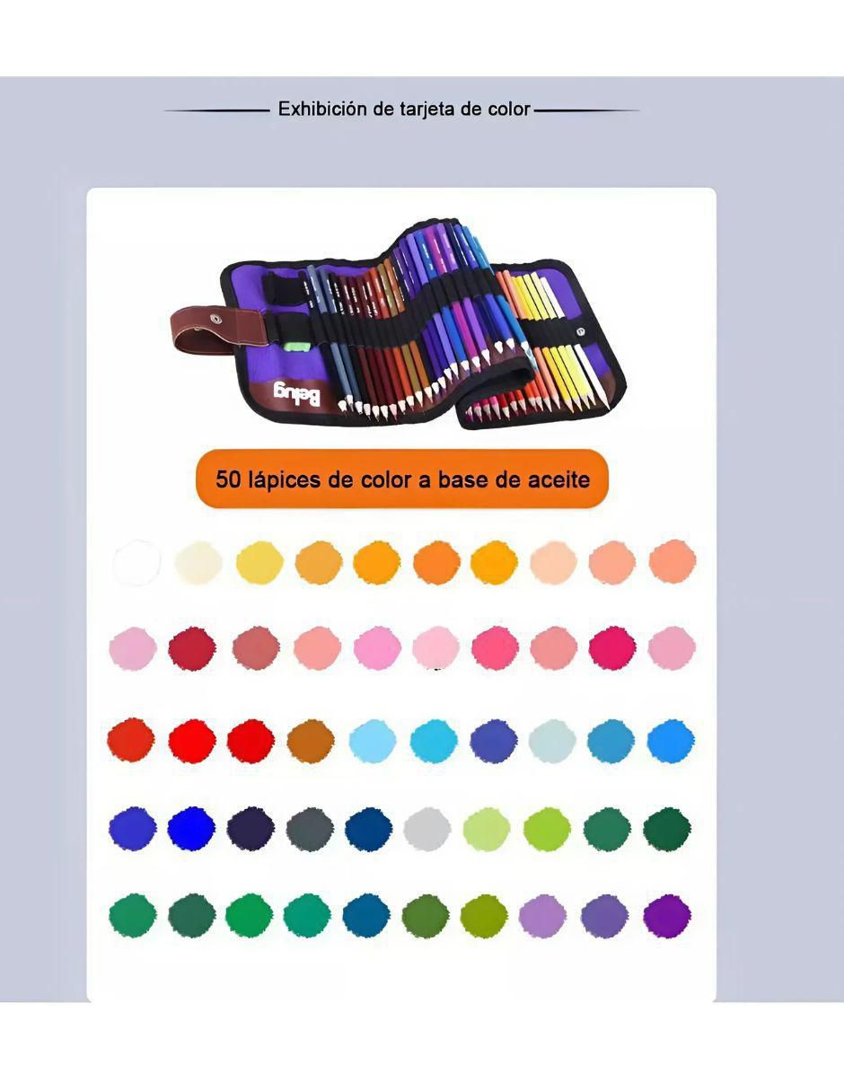 Lápices de Color Aceite Set 50 Piezas - Image 2