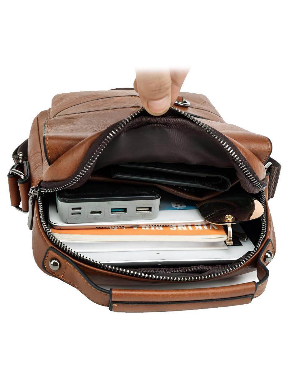 Backpack Bandolera de Piel para Hombre - Image 4