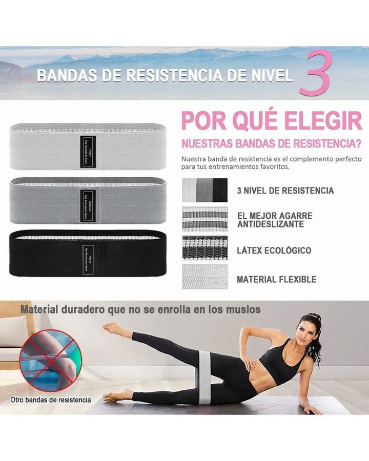 Bandas de Resistencia Set 5 Piezas con Bolsa - Image 2