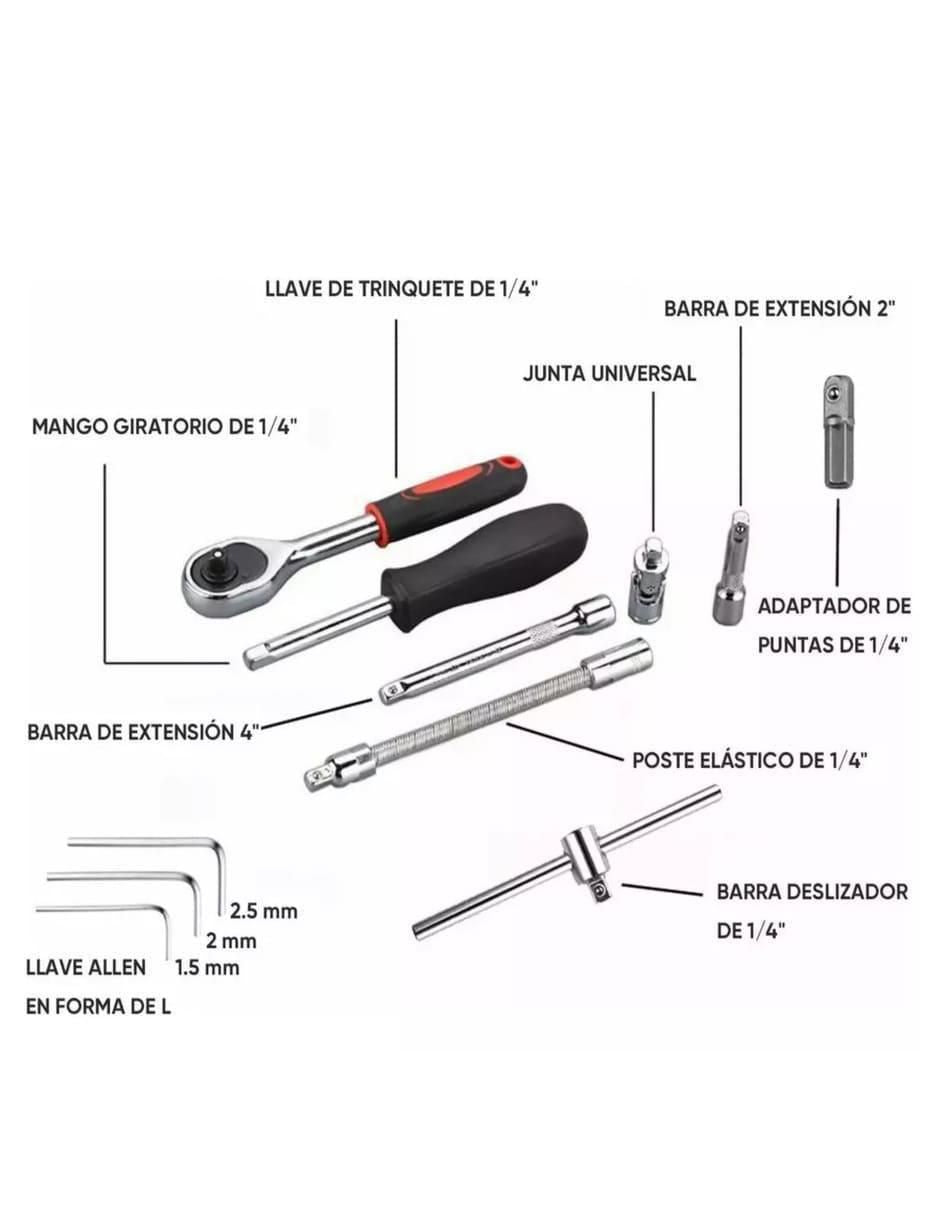 Set de Herramientas Mecánicas Acero Cromo Vanadio 47 Piezas - Image 2