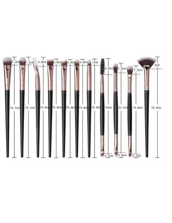 Brochas Maquillaje Fibra Sintética Set 15 piezas - Image 4