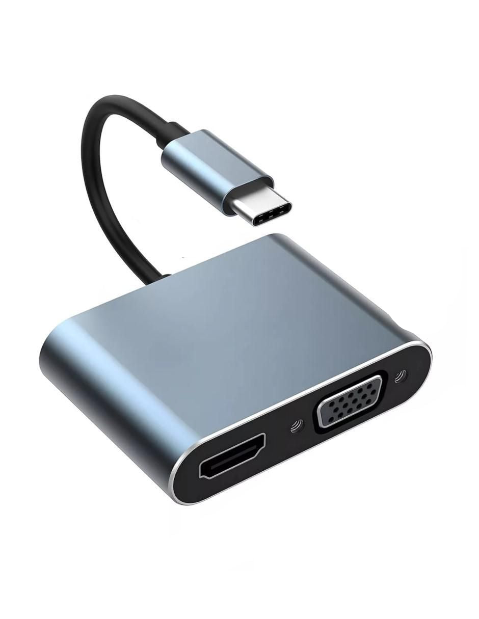 Adaptador USB-C 4 en 1 HDMI VGA USB 3.0 - Image 1