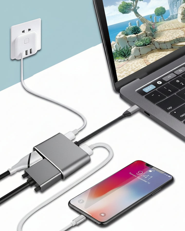 Adaptador USB-C 4 en 1 HDMI VGA USB 3.0 - Image 3
