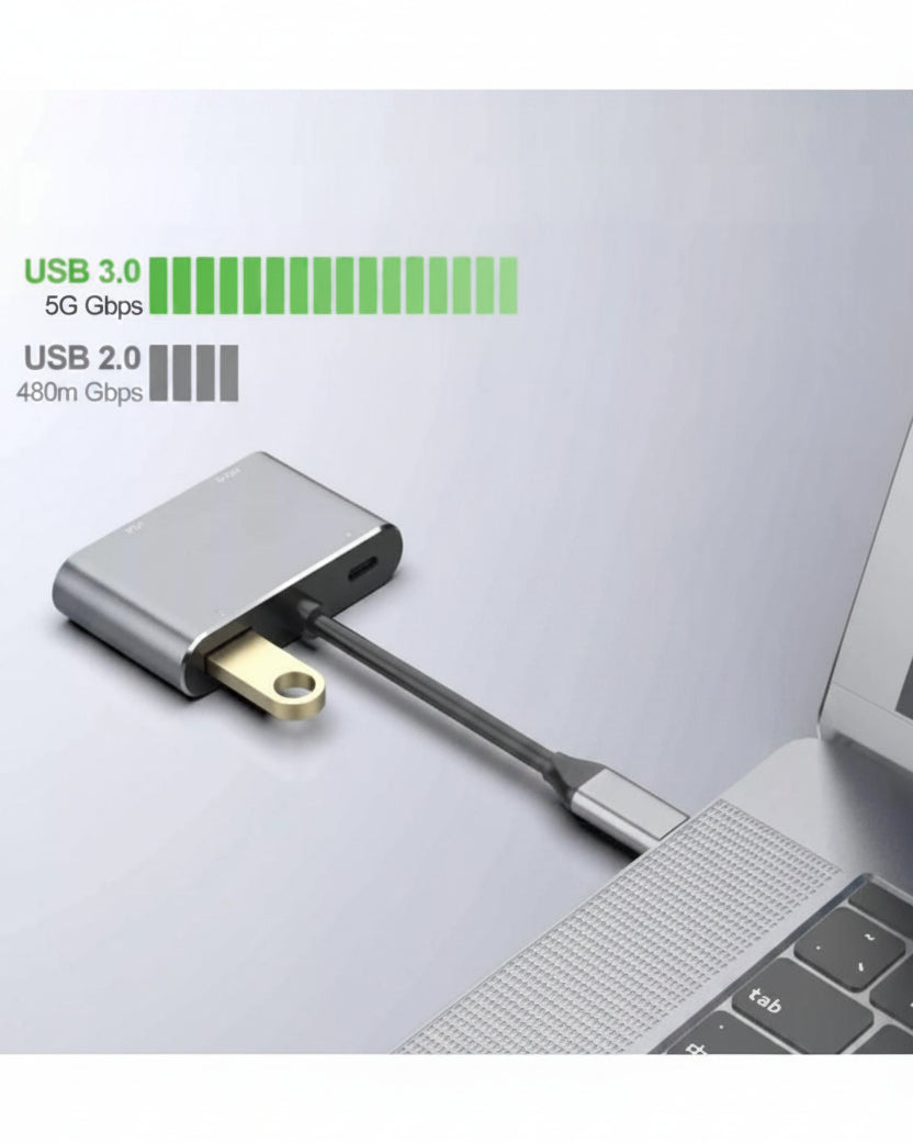Adaptador USB-C 4 en 1 HDMI VGA USB 3.0 - Image 4
