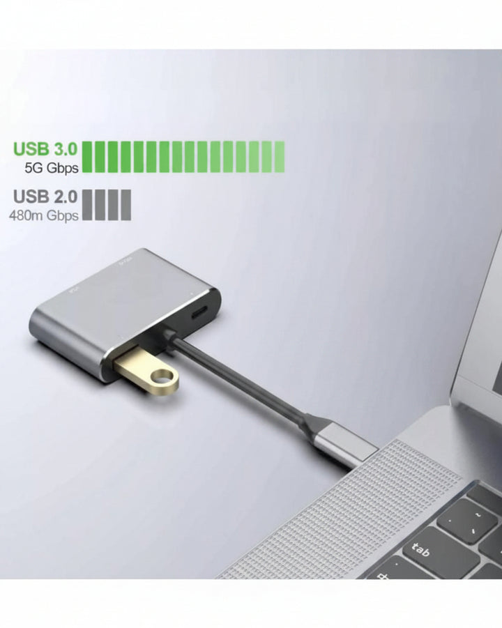 Adaptador USB-C 4 en 1 HDMI VGA USB 3.0 - Image 4