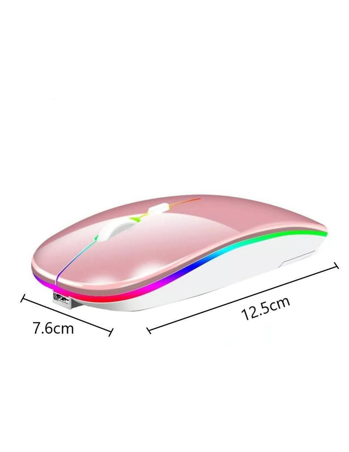 Mouse Gamer Inalámbrico Rosa con Bluetooth - Image 5