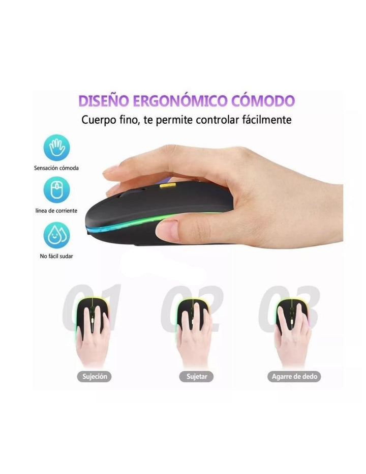 Mouse Gamer Inalámbrico Bluetooth Recargable Negro - Image 2