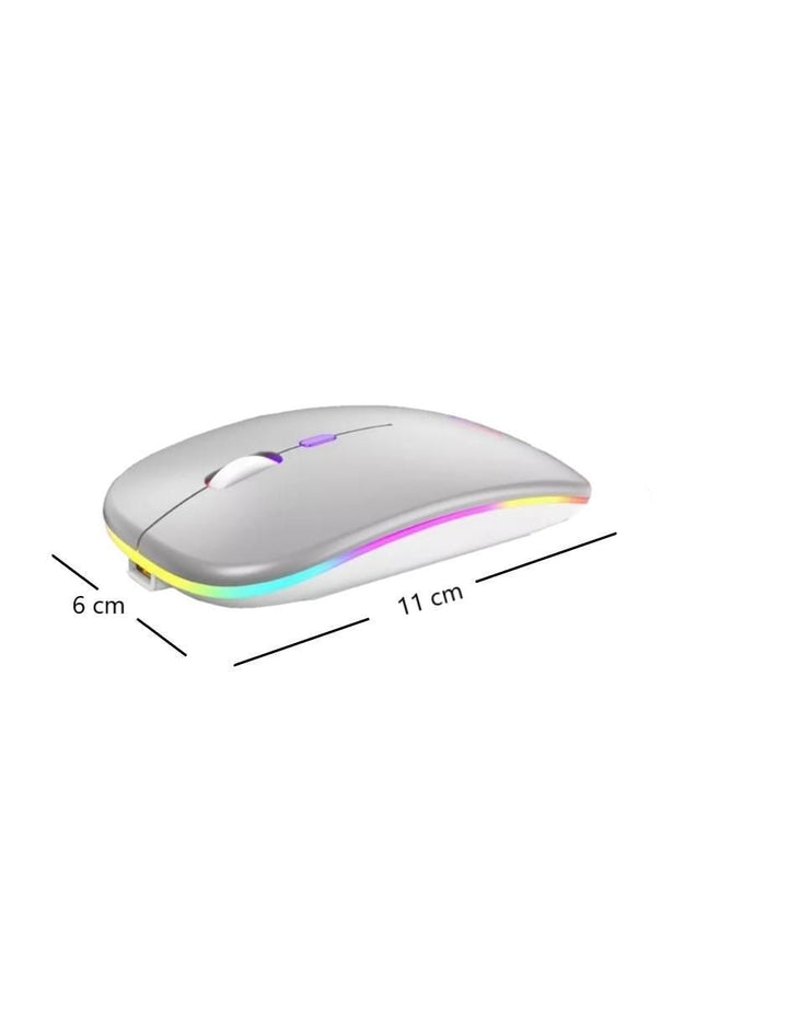 Mouse Gamer Inalámbrico Bluetooth Plateado - Image 6