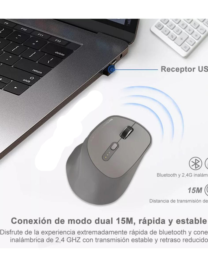 Mouse Gamer Inalámbrico Bluetooth Láser Diestro - Image 2