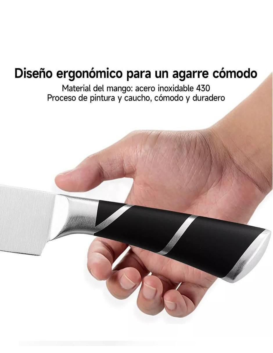 Set de Cuchillos Chef Mango Ergonómico 8 Piezas - Image 2