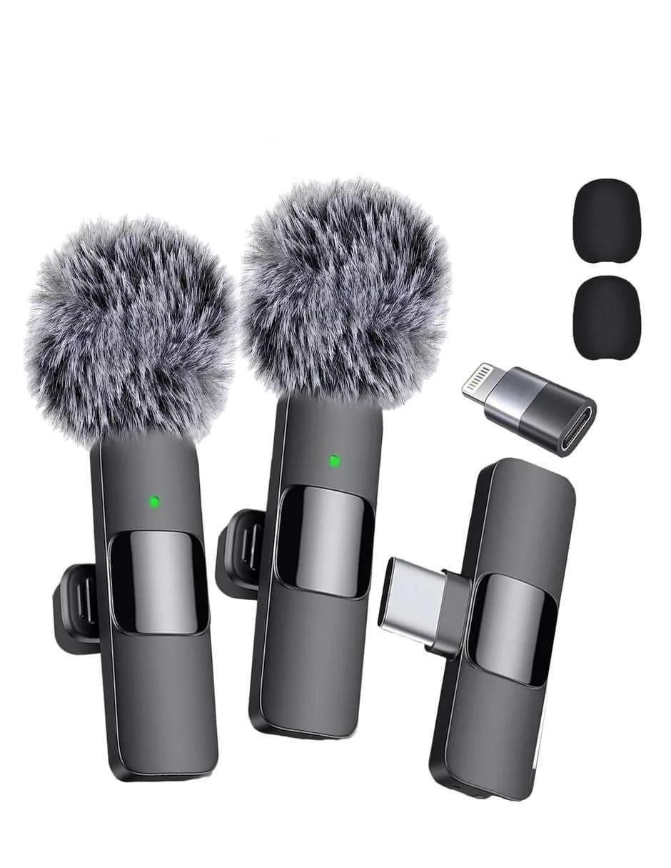 Micrófono Inalámbrico Lavalier 2 Piezas para Celular - Image 1