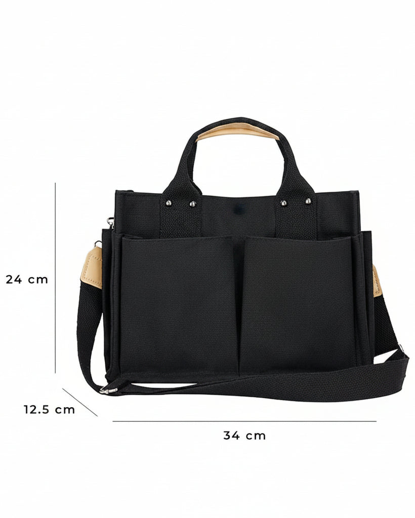 Bolsa Tote de Lona Gran Capacidad para Mujer - Image 3