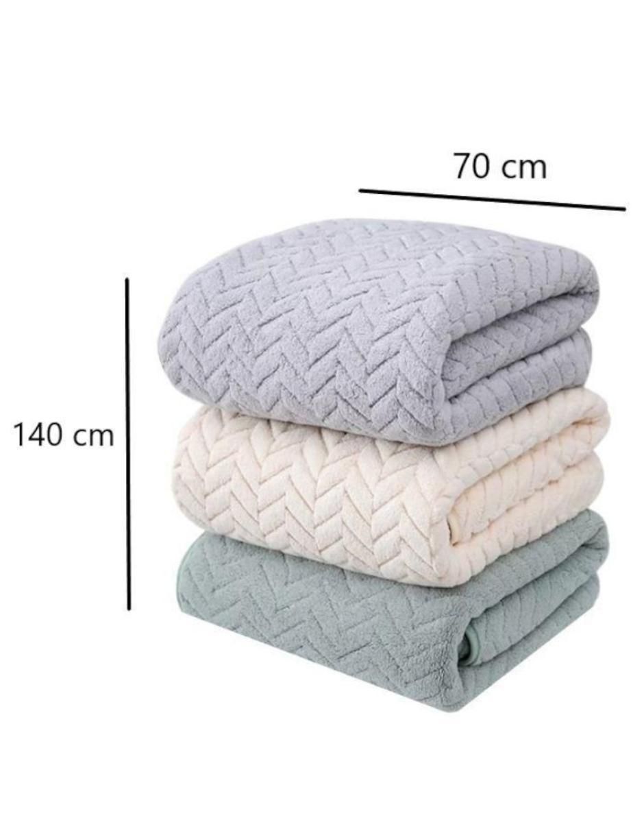 Set de 3 Toallas de Baño Vellón Coral 70x140cm - Image 3