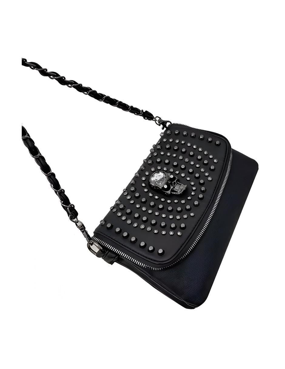 Bolsa Crossbody de Cuero Calavera Punk para Mujer - Image 3