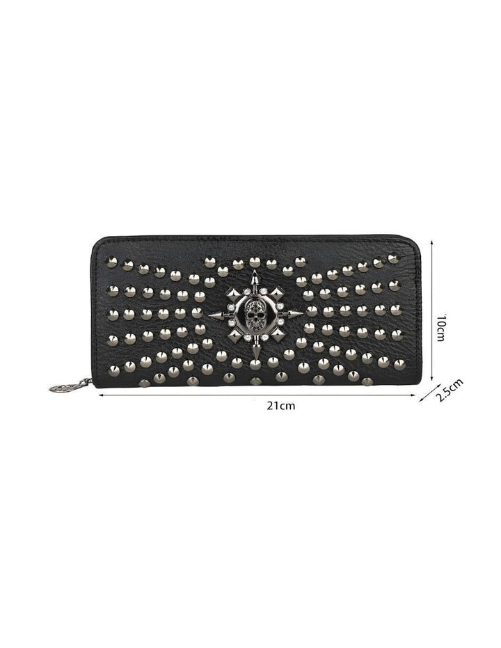 Cartera Larga Calavera Cremallera Mujer - Image 5