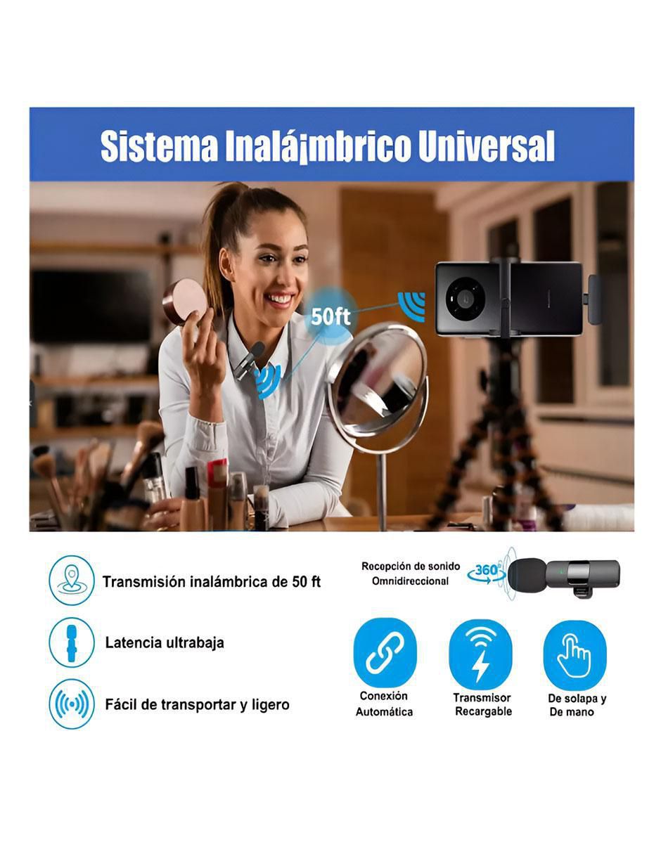 Micrófono Lavalier Inalámbrico Estéreo 2 Piezas - Image 2
