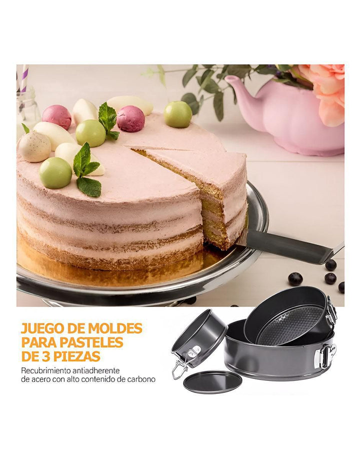 Set de 3 Moldes Desmontables para Pastel 22.7 cm - Image 3