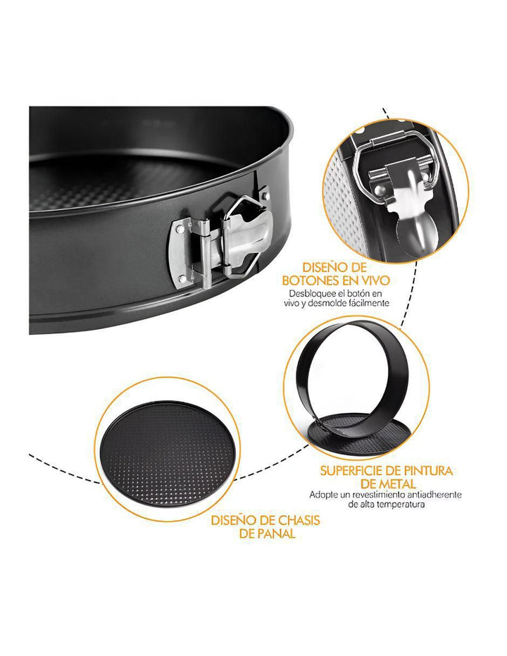 Set de 3 Moldes Desmontables para Pastel 22.7 cm - Image 4