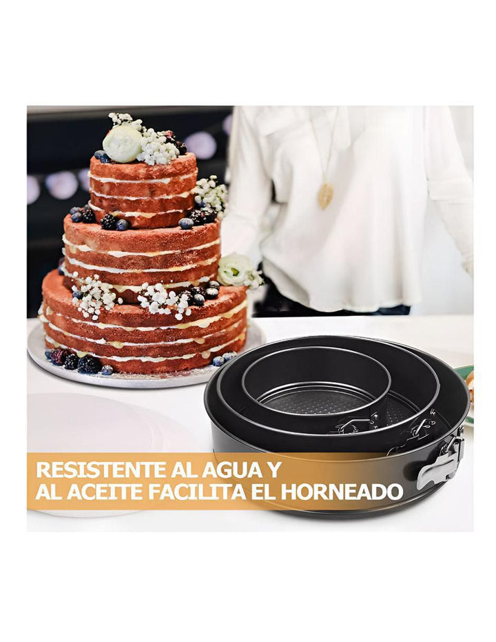 Set de 3 Moldes Desmontables para Pastel 22.7 cm - Image 5