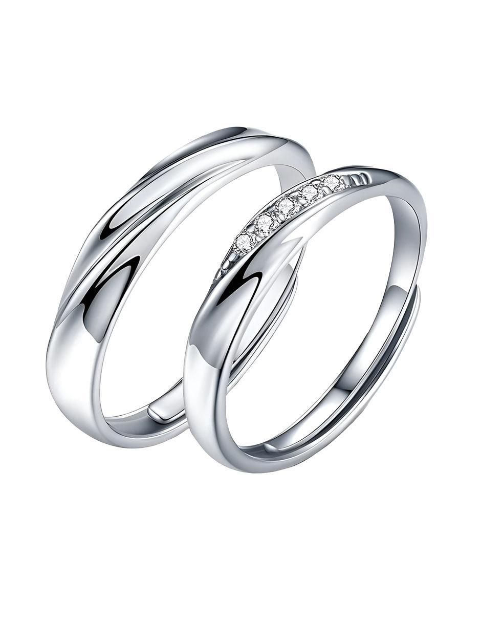Anillo Plata 925 Zirconia Brillante Set - Image 1