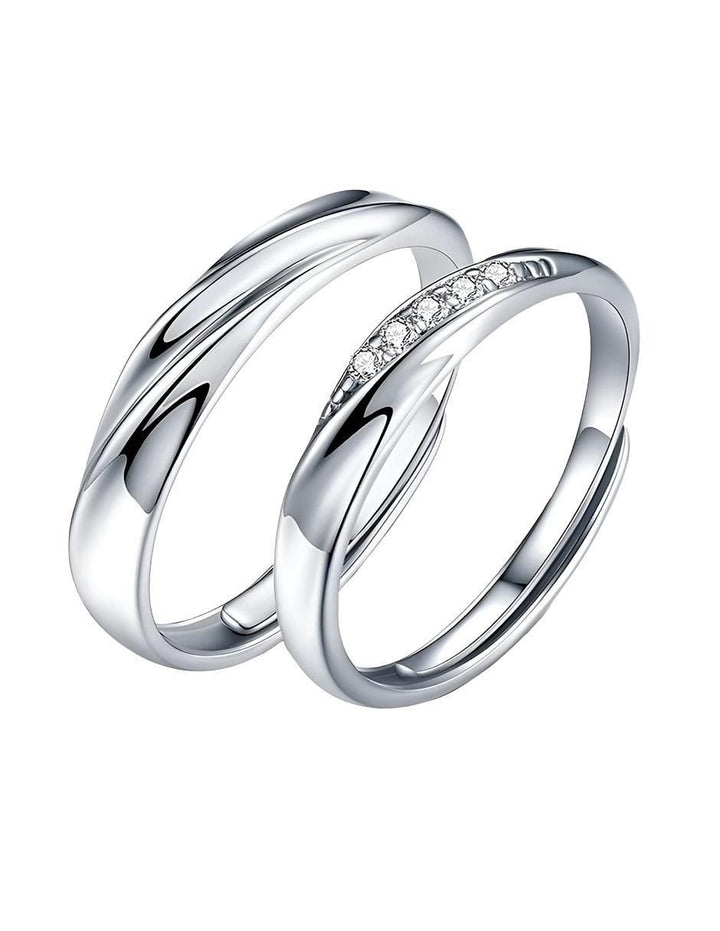 Anillo Plata 925 Zirconia Brillante Set - Image 1