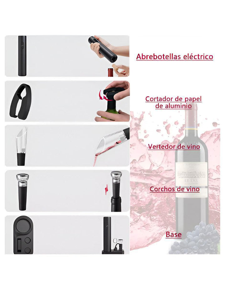 Sacacorchos Eléctrico de Acero Inoxidable - Image 2