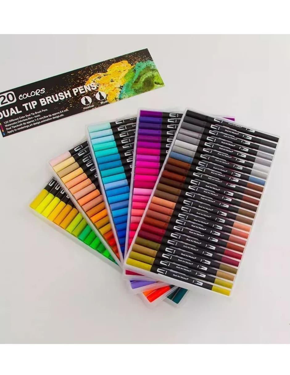 Plumones Dual Brush 120 Colores Secado Rápido - Image 4