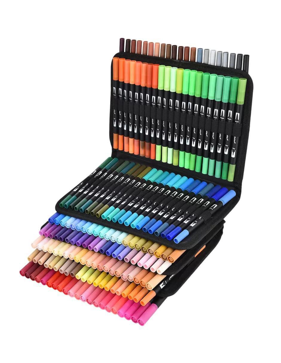 Plumones Doble Punta Colores Brillantes 24 Piezas - Image 1
