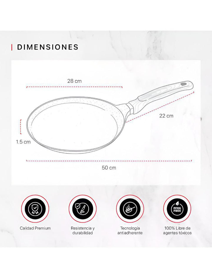 Comal Antiadherente 50 cm sin PFOA - Image 4