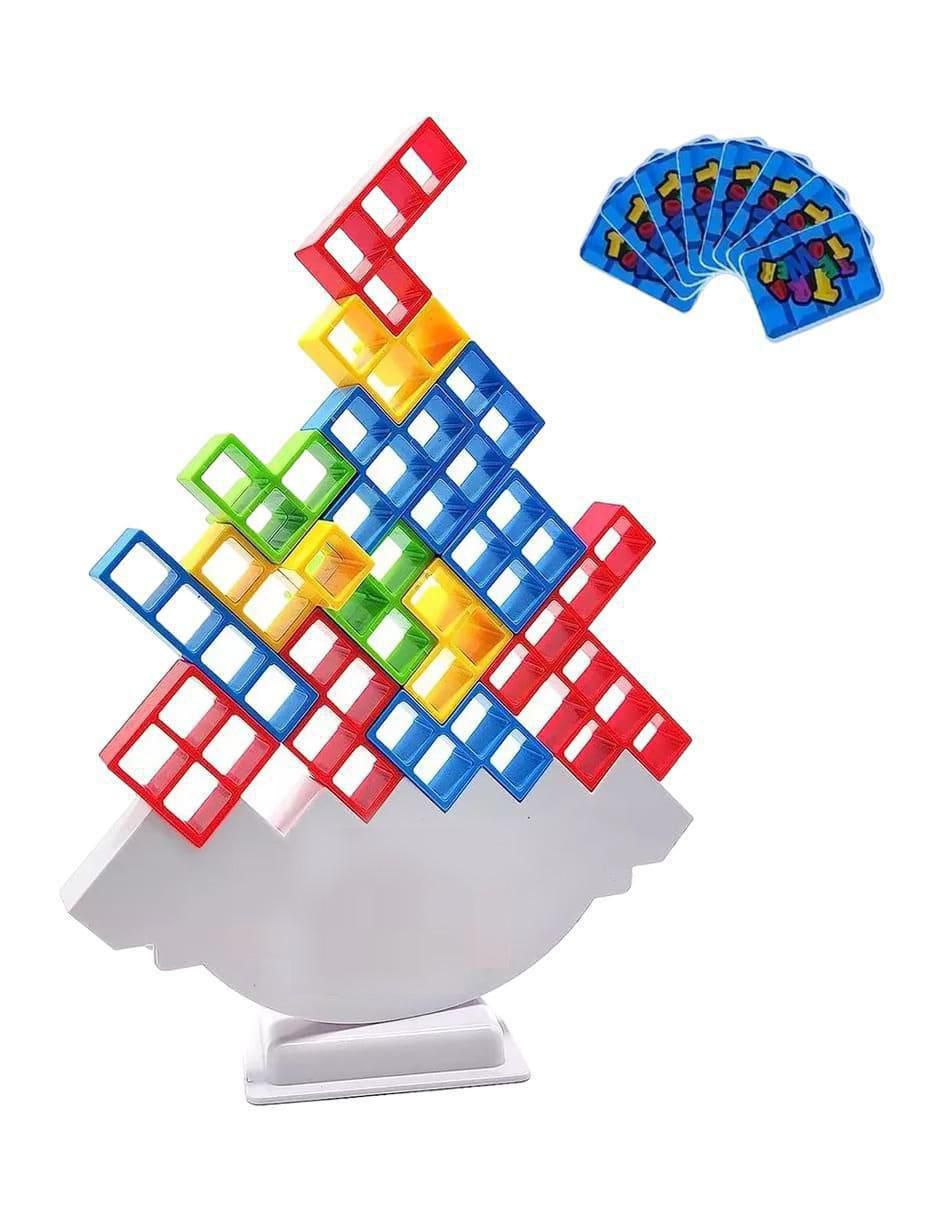 Juego de Equilibrio Tetris Bloques Madera - Image 1