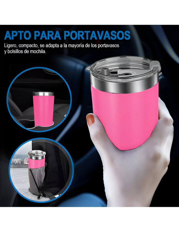 Vaso Térmico Acero Inoxidable 600 ml Set 4 Piezas - Image 4