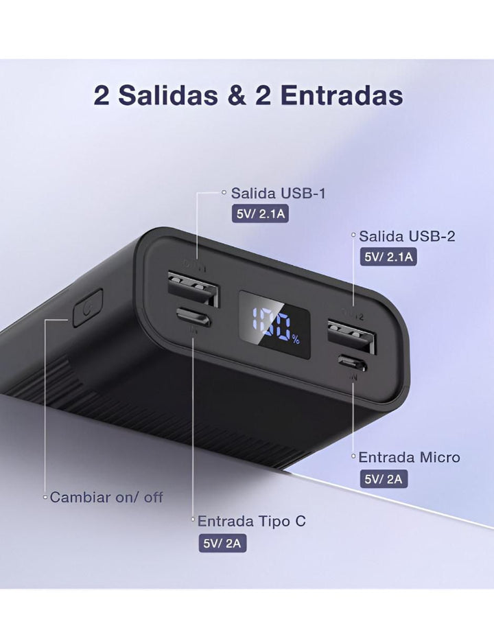 Batería Portátil 20000 mAh Carga Rápida - Image 3